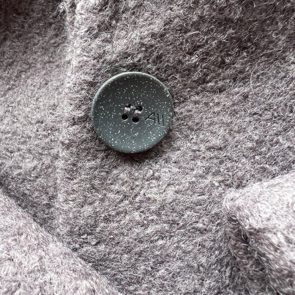 Andrew Marc Regine Gray Wool-Blend Button-Up Knee-Length Coat Notch Lapel Size M - Picture 5 of 10